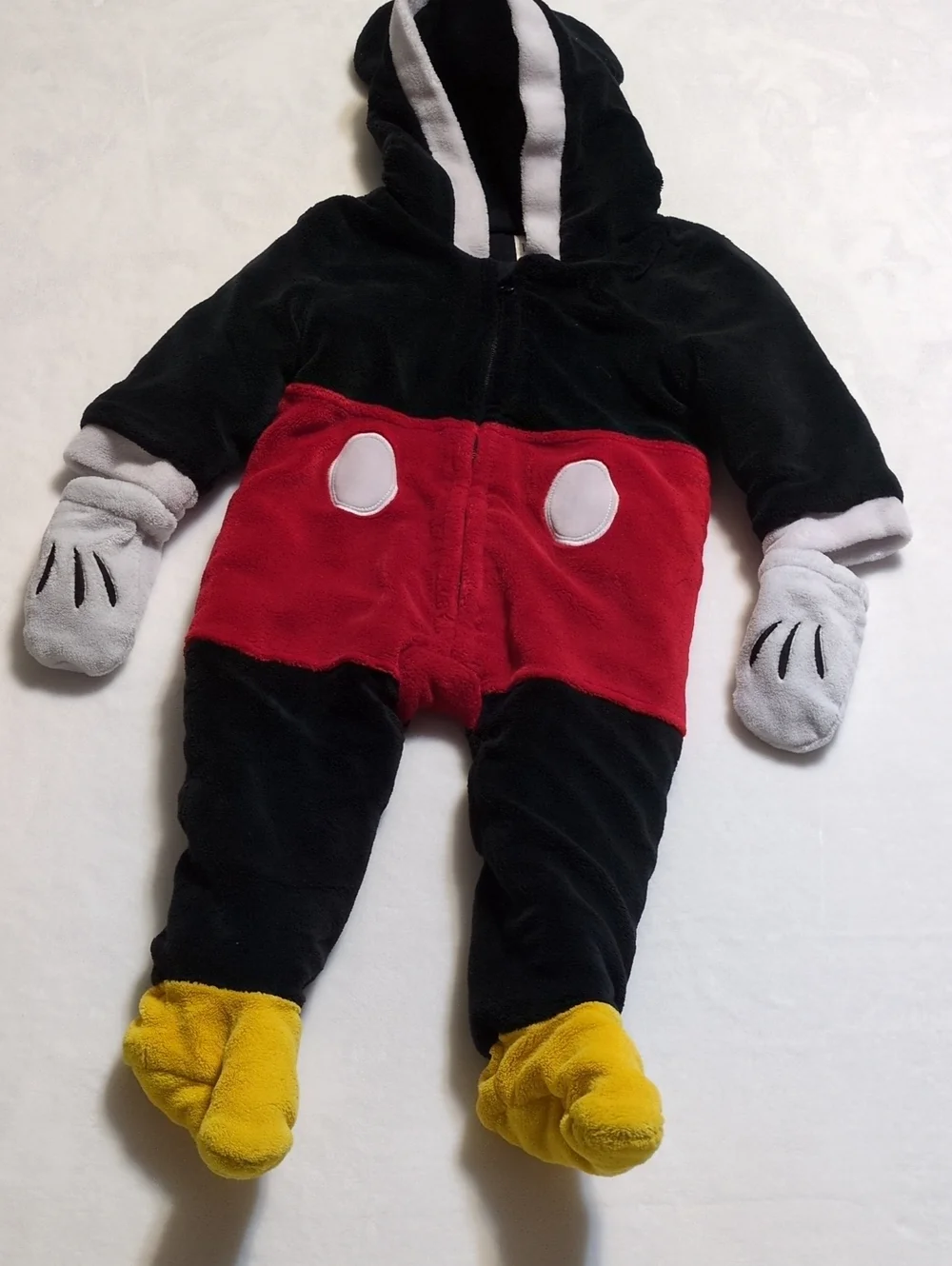Disney Baby Mickey Mouse Plush Fleece Costume One Piece 18-24M Infant Dress Up